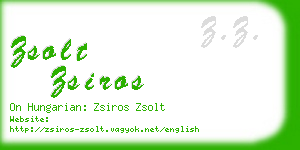 zsolt zsiros business card